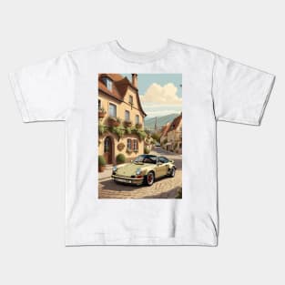 Cream German Classic Sports Car Poster Kids T-Shirt